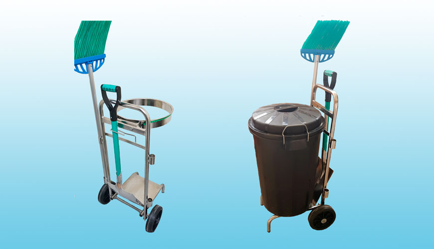 Klappbarer Kehrwagen mit Tüte und Kübel